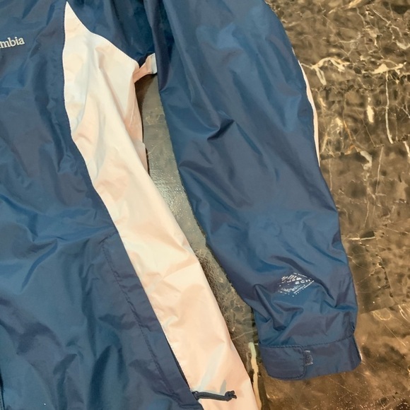 COLUMBIA Jacket Womens small Omni tech Hooded mesh lining Aqua Blue - Picture 6 of 15